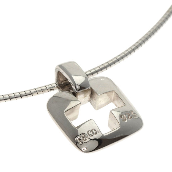 Tiffany Open Cross Square Necklace Silver - Picture 2 of 7